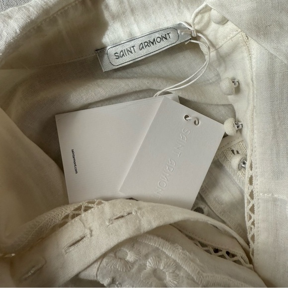 Saint Armont Lulu Broderie shirt mini dresss Size smalll.NWT - Picture 11 of 14